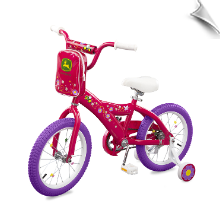 John Deere 16 in. Girl's Pink Bike