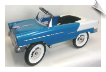 1955 Classic Pedal Car - Aqua and White - OUT OF STOCK
