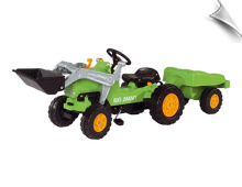 Big Jimmy Pedal Tractor Loader plus Trailer - Out of Stock