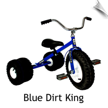 Blue Dirt King Dually Tricycle - LIMITED STOCK - BEING DISCONTINUED