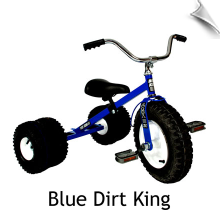 Blue Dirt King Dually Tricycle Blue Dirt King Dually Tricycle