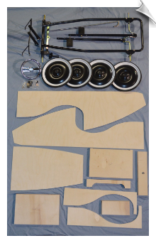 Wooden Pedal Car Kit w/Chassis - OUT OF STOCK