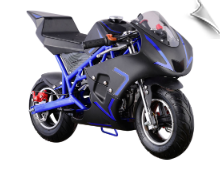 MotoTec Cali Gas Pocket Bike 40cc 4-Stroke Blue