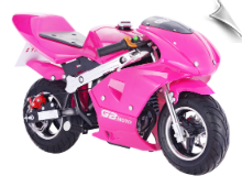 MotoTec GBmoto Gas Pocket Bike 40cc 4-Stroke Pink