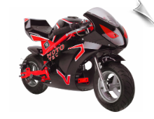 MotoTec Gas Pocket Bike GT 49cc 2-Stroke Red MotoTec Gas Pocket Bike GT 49cc 2-Stroke Red