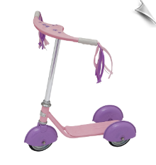 Retro Scooter in Pink/Lavender with Crystal Bling
