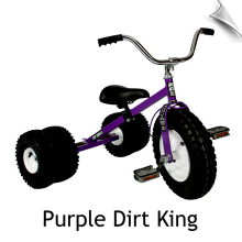 Purple Dirt King Dually Tricycle