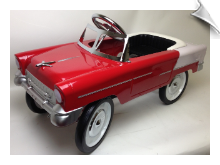 1955 Classic Pedal Car - Red and White - OUT OF STOCK!
