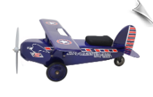 Express Air Mail Airplane Ride-On Scoot Foot to Floor Blue Express Air Mail Airplane Ride-On Scoot Foot to Floor Blue