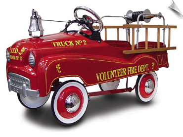 Volunteer Fire Truck and Other Pedal Cars
