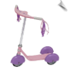 Retro Scooter in Pink/Lavender with Crystal Bling (SKU: MO-NM9001)